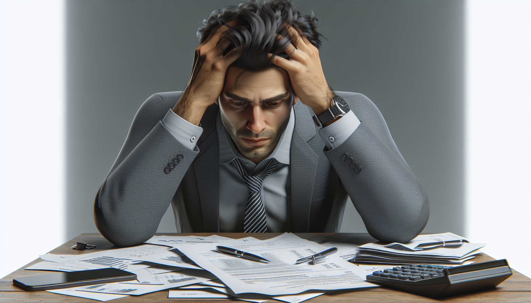 ストレスに悩むビジネスマン