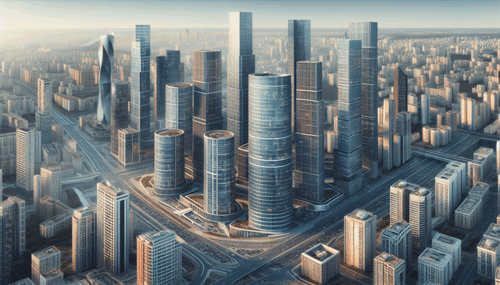 都会の風景、立ち並ぶ高層ビル